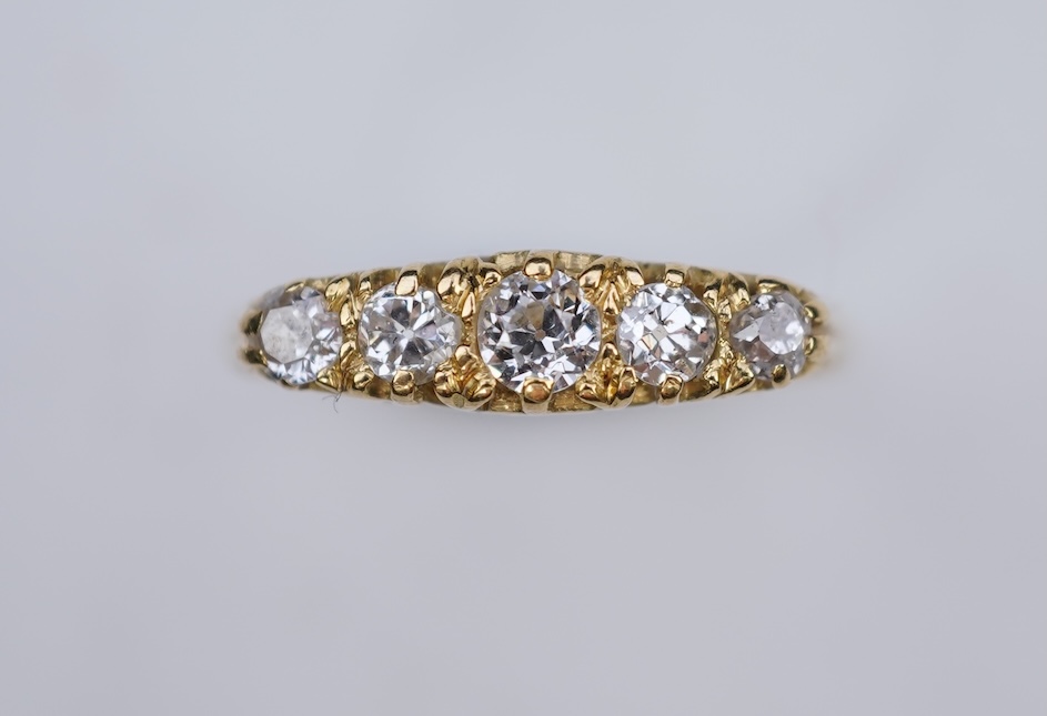 A five-stone diamond ring